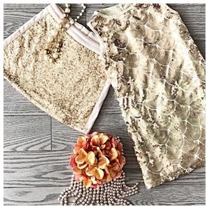 Kids / Girls Gold Sequin Dress - Joyfolie NWT Size 2